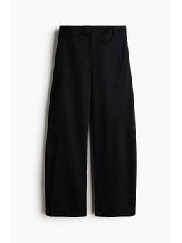 H&M - Women Black Barrel Trousers