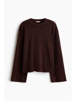 H&M - Women Brown Oversized Fine-Knit Jumper