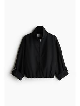 H&M - Women Black Oversized Bubble-Hem Jacket