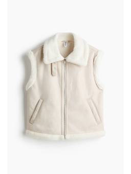 H&M - Women White Teddy-Lined Gilet