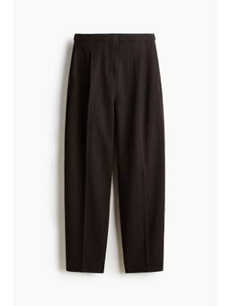 H&M - Women Brown Tailored Twill Trousers