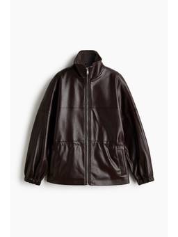 H&M - Women Brown Oversized Drawstring-Waist Jacket