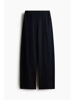 H&M - Women Navy Blue Tailored Barrel Trousers