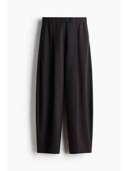 H&M - Women Brown Tailored Barrel Trousers