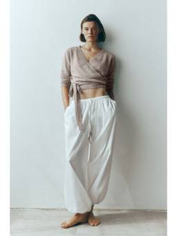 H&M - Women Beige Wrap Cardigan