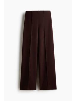 H&M - Women Brown Crease-Front Trousers