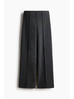H&M - Women Grey Crease-Front Trousers