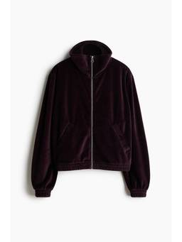 H&M - Women Purple Velour Track Jacket