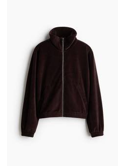 H&M - Women Brown Velour Track Jacket