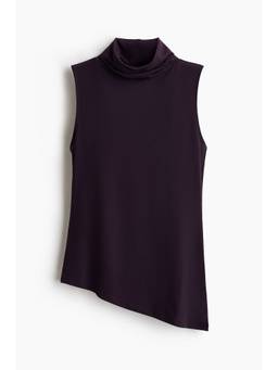 H&M - Women Purple Fitted Roll-Neck Top