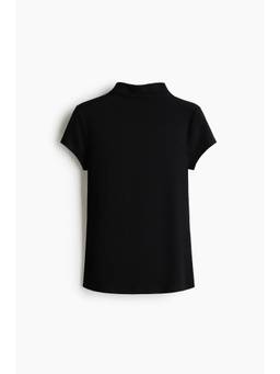 H&M - Women Black Fitted Turtleneck Top