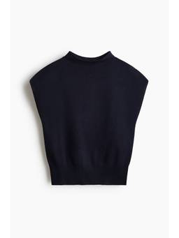 H&M - Women Navy Blue Turtleneck Sweater Vest
