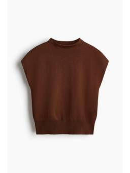 H&M - Women Brown Turtleneck Sweater Vest