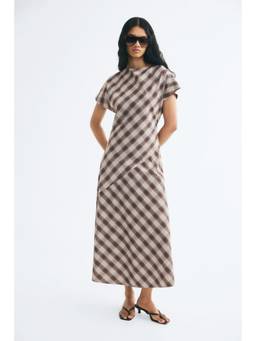 H&M - Women Brown Cap-Sleeved Dress