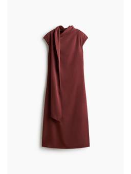 H&M - Women Red Scarf-Detail Dress