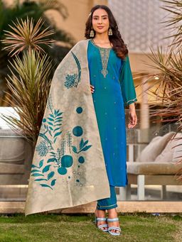 Tansi - Rama Rangila Green Kurta with Pant and Dupatta