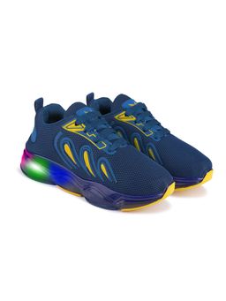 Hopscotch - Navy Blue LED Textured Sneakers
