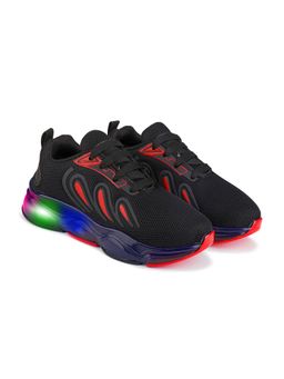 Hopscotch - Black LED Textured Sneakers