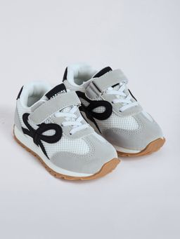 Hopscotch - Grey Mesh Applique Sneakers