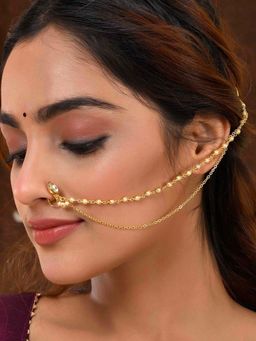 Voylla - Kundan Elegance Chandni Noor Nath Nose Ring