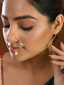 Voylla - Kundan Elegance Zareen Nath Nose Ring