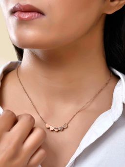 Voylla - Sparkling Elegance Little Hearts Charm Neacklace
