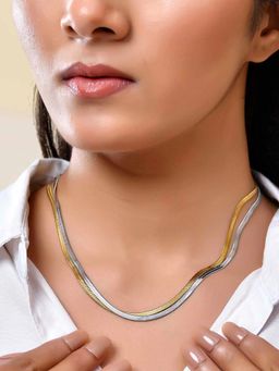 Voylla - Sparkling Elegance Timeless Duo Double Layer Necklace