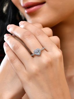 Voylla - Valentine'S Day Love In Bloom Solitaire Ring (Adjustable)