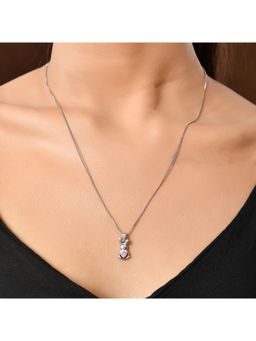 Voylla - Tropical Wildlife Bunny Hug Sterling Silver Neacklace