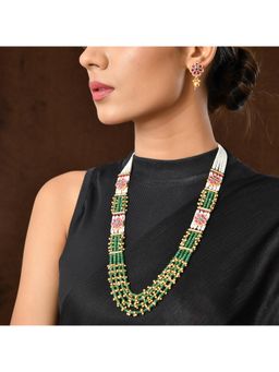 Voylla - Gold Opulence Regal Kundan Layered Necklace Set