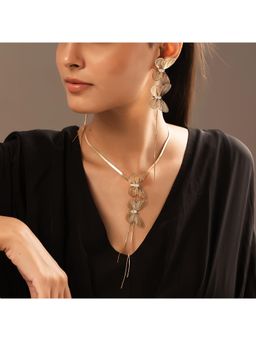 Voylla - Blume Butterfly Layered Neacklace Set