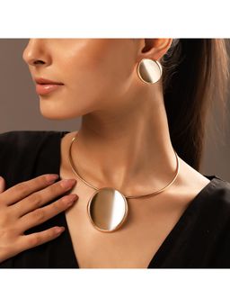 Voylla - Blume Golden Orbit Minimal Luxe Neacklace Set