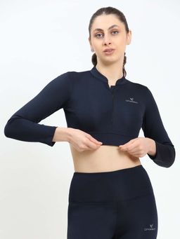 Dpassion - Women Navy Blue Sports Bra