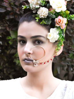 Odette - Gold Tone Classical Press Ring