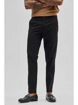 Snitch - Black Solid Slim Fit Chinos