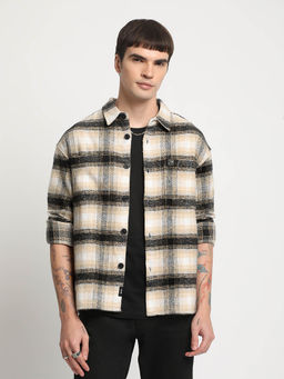 The Bear House - Men Multi Checked Relaxed Fit Cotton Shacket