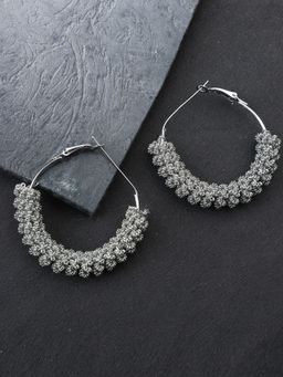 Anika's Creations - Anika's Creation Elegant Silver Hoop Earring
