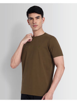 DCYPHR - Brown Essentials Stretch Brand T-Shirt - Autumn Ember