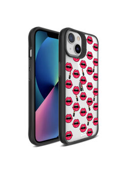 DailyObjects - Lipstick Icon Black Hybrid Clear Case Cover for iPhone 13 Mini 5.4 inch