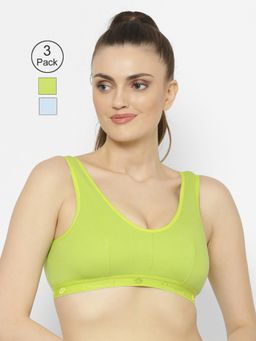 Floret - Wirefree Non-padded Sporty Bra - Multi-Color