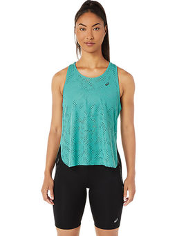 ASICS - Ventilate Actibreeze Green Women Running Tanks
