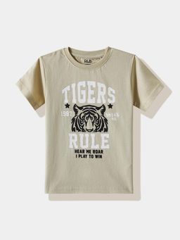 R&B - Grey Graphic Half Sleeves T-Shirt