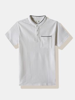 R&B - Ivory Plain Half Sleeves T-Shirt
