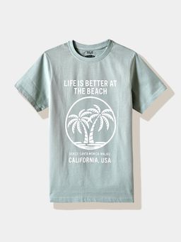 R&B - Green Graphic Half Sleeves T-Shirt