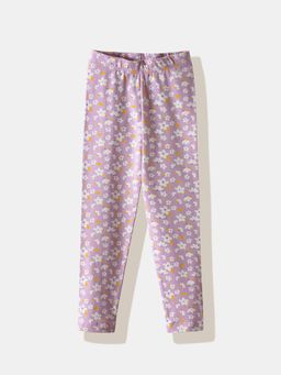 R&B - Purple Skinny Floral Legging