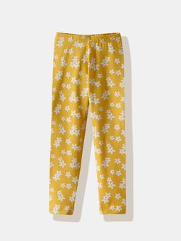 R&B - Yellow Skinny Floral Legging