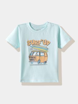 R&B - Green Graphic Half Sleeves T-Shirt