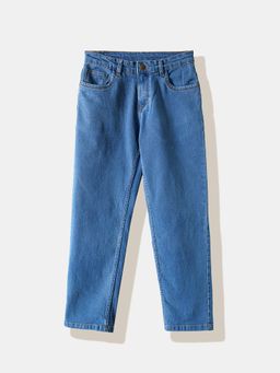 R&B - Blue Regular Plain Jeans