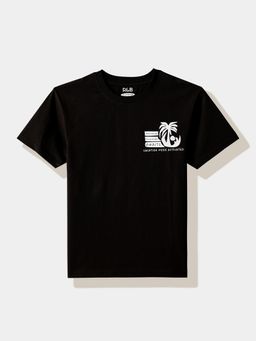 R&B - Black Graphic Half Sleeves T-Shirt