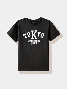 R&B - Black Typography Half Sleeves T-Shirt
